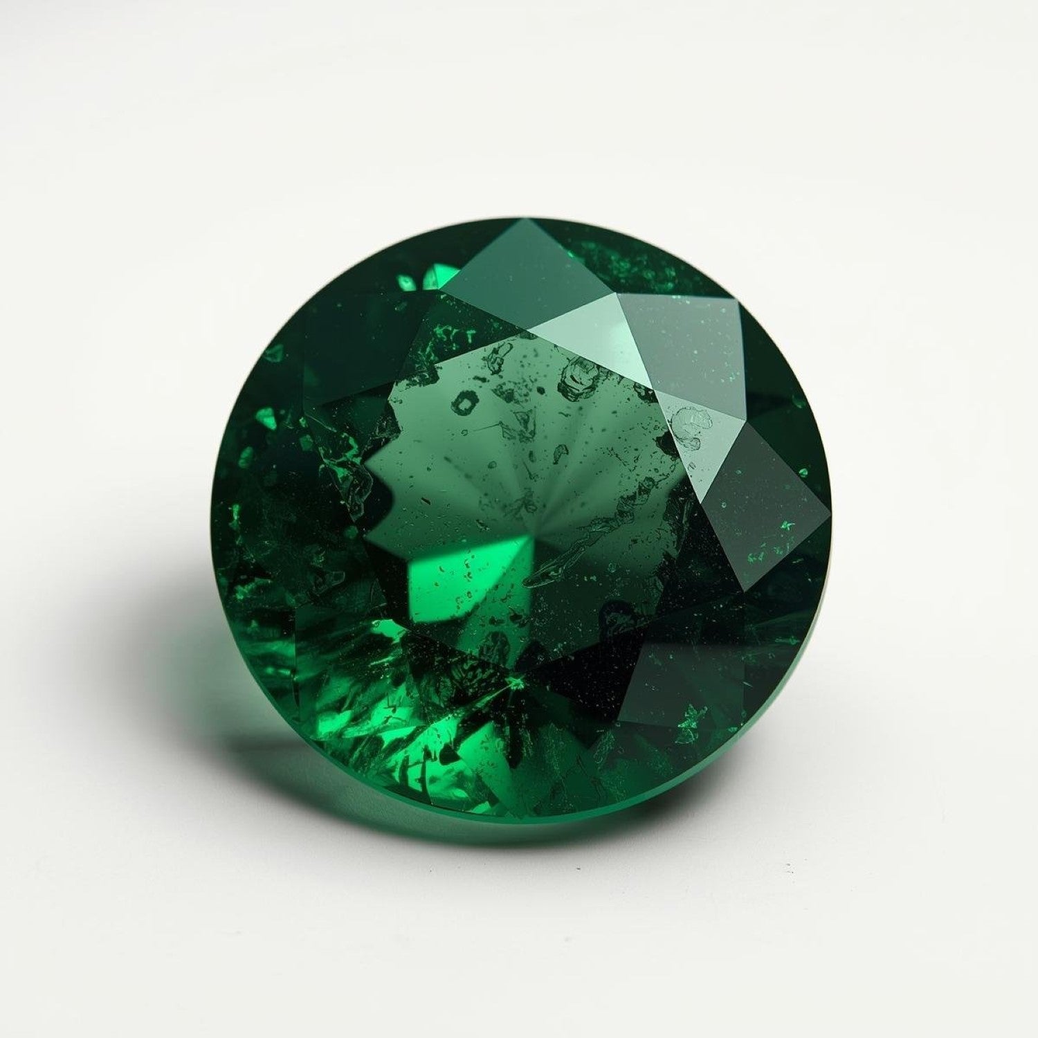 Emerald 1PC Chunky 13x13 MM Round Faceted Green Natural Precious Loose Gemstone Immagine secondaria del prodotto