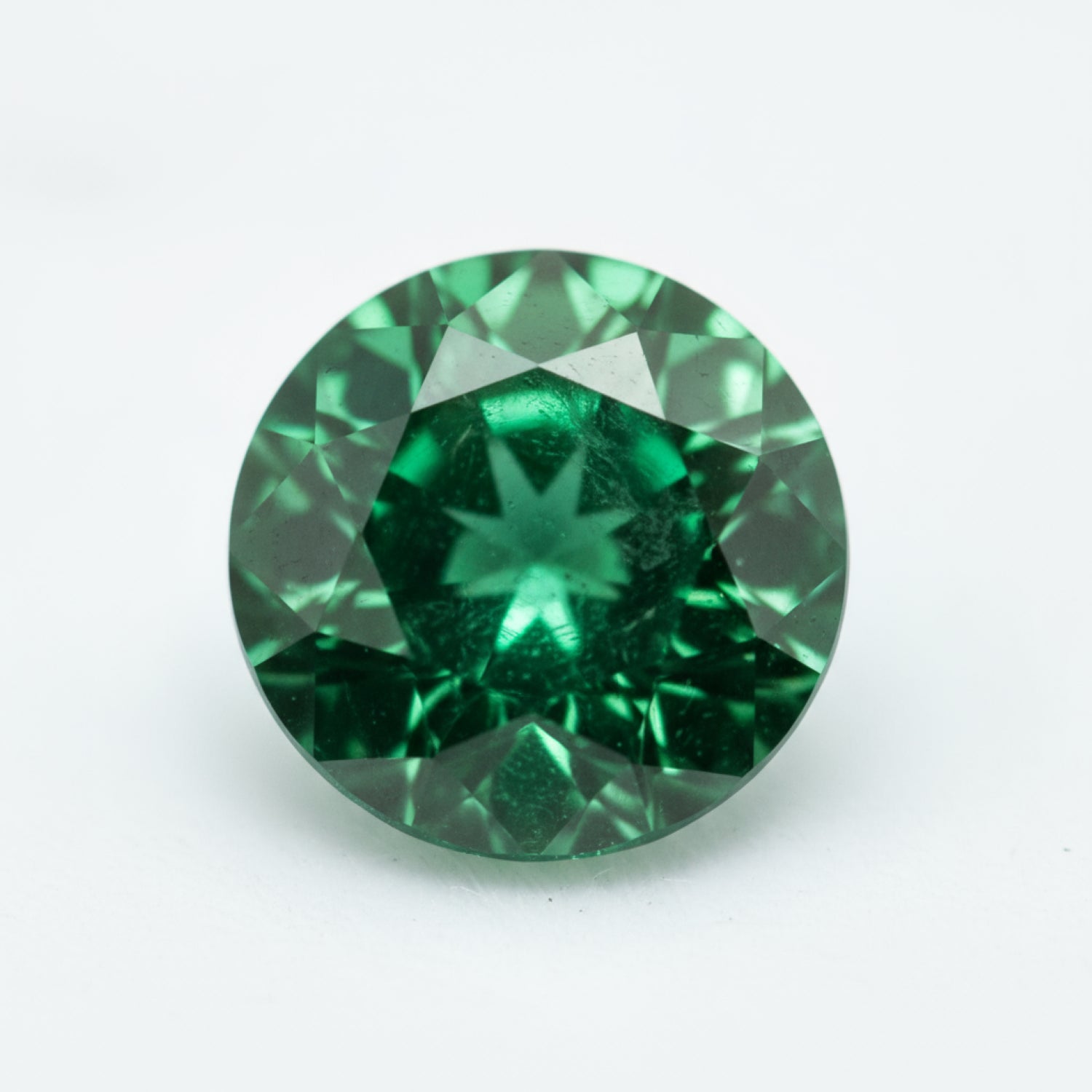 Emerald 1PC Chunky 14x14 MM Round Faceted Green Genuine Precious Loose Gemstones