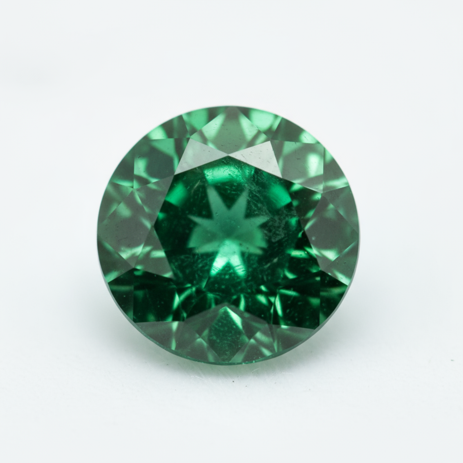 Emerald 1PC Chunky 14x14 MM Round Faceted Green Genuine Precious Loose Gemstones Secondary image