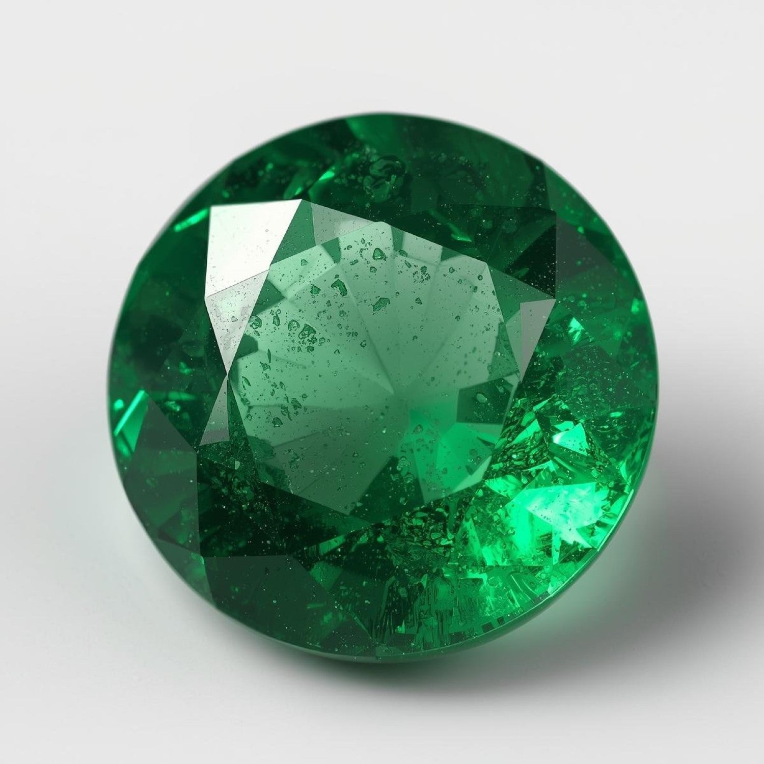 Emerald 1PC Chunky 16x16 MM Round Faceted Green Pure Precious Loose Gems