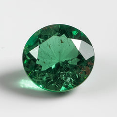 Emerald 1PC Chunky 16x16 MM Round Faceted Green Pure Precious Loose Gems