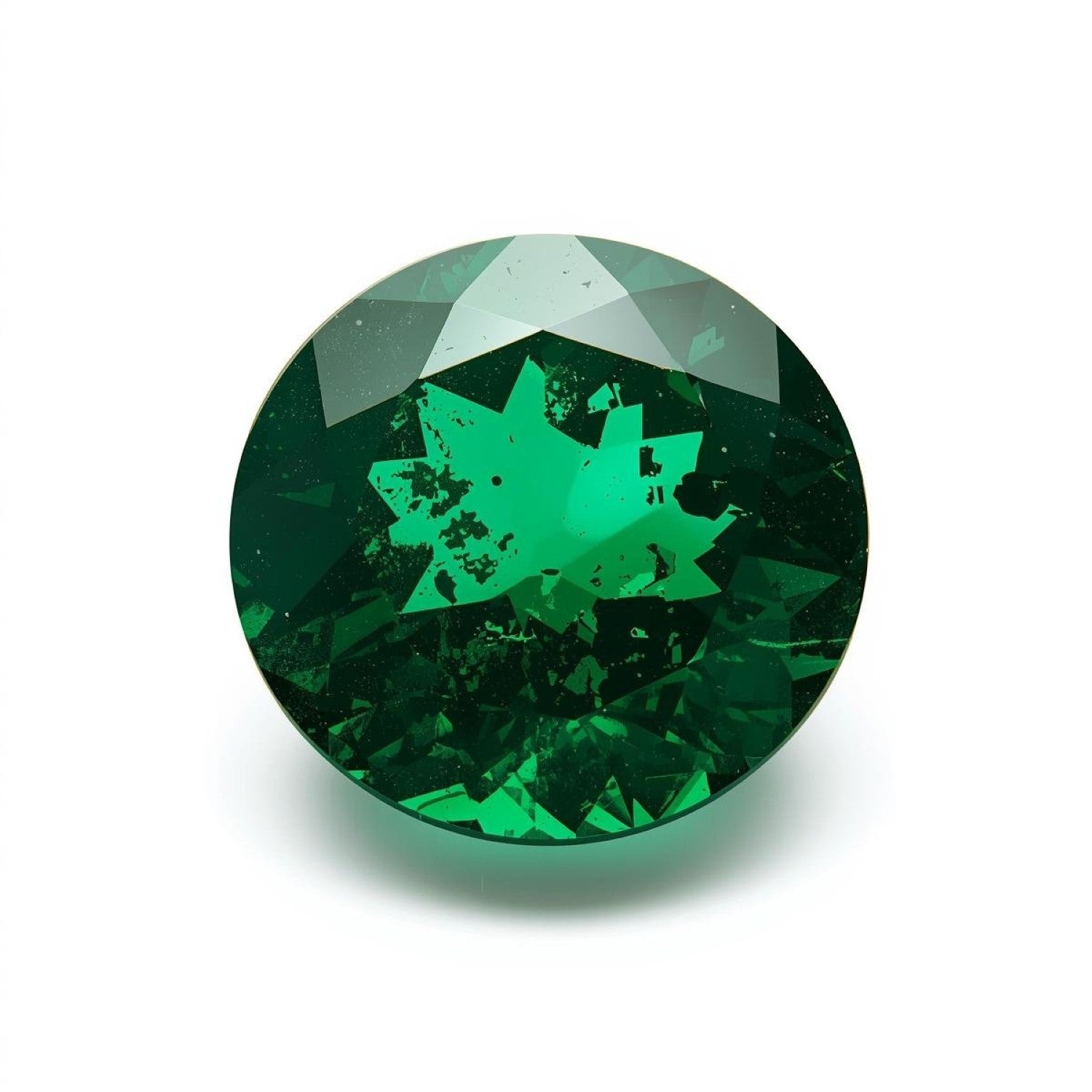 Emerald 1PC Tiny 5x5 MM Round Faceted Green Sparkling Precious Loose Gemstone