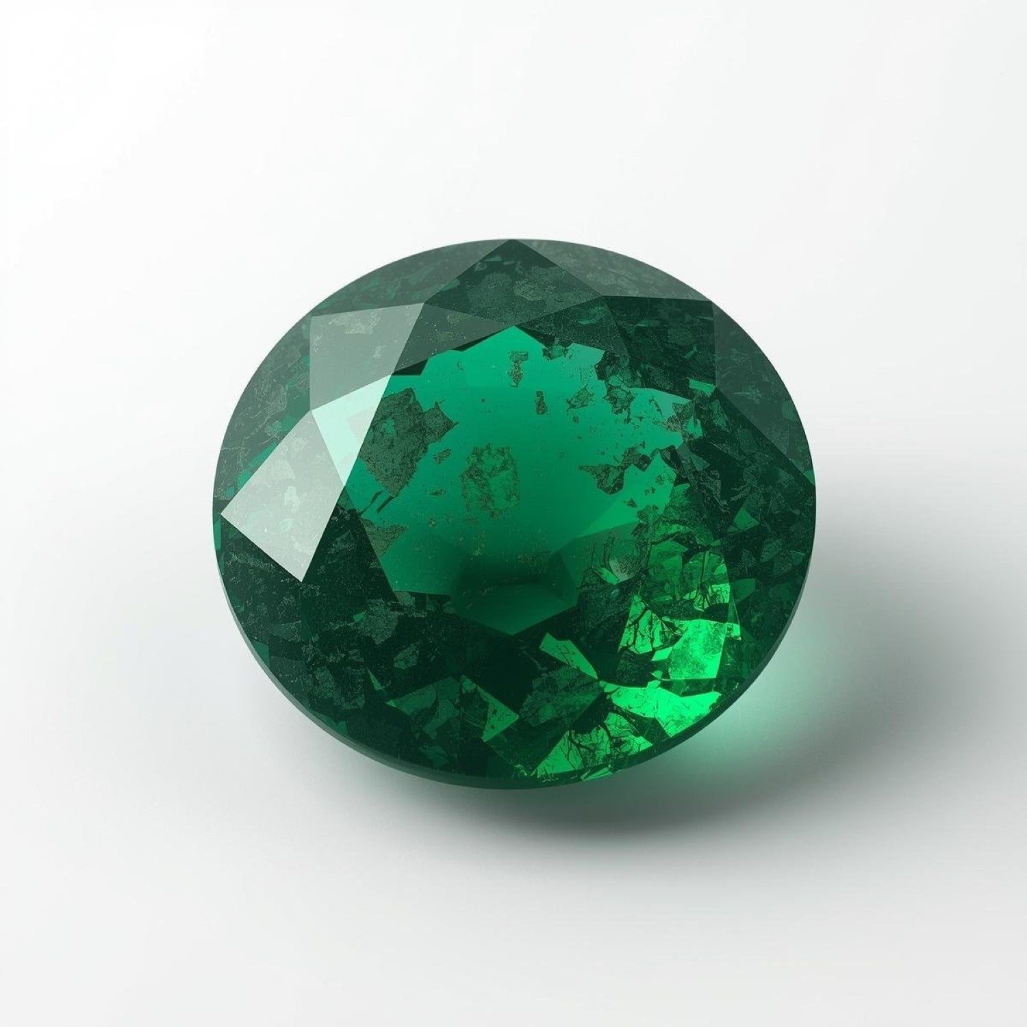 Emerald 1PC Small 8x8 MM Round Faceted Green Luster Precious Loose Gems Main image