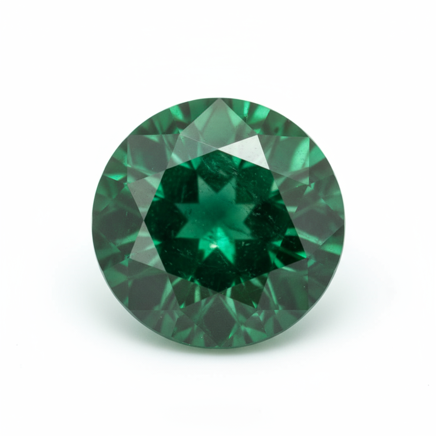 Emerald 1PC Medium 9x9 MM Round Faceted Green Lustrous Precious Loose Gemstone Immagine secondaria del prodotto