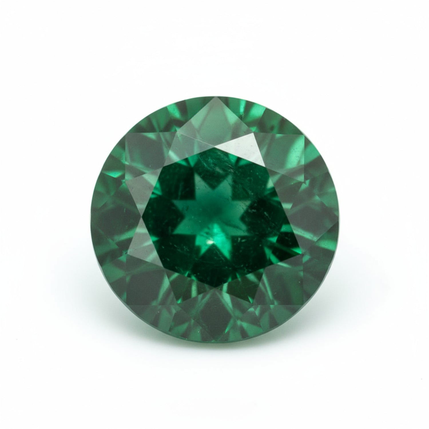 Emerald 1PC Medium 9x9 MM Round Faceted Green Lustrous Precious Loose Gemstone