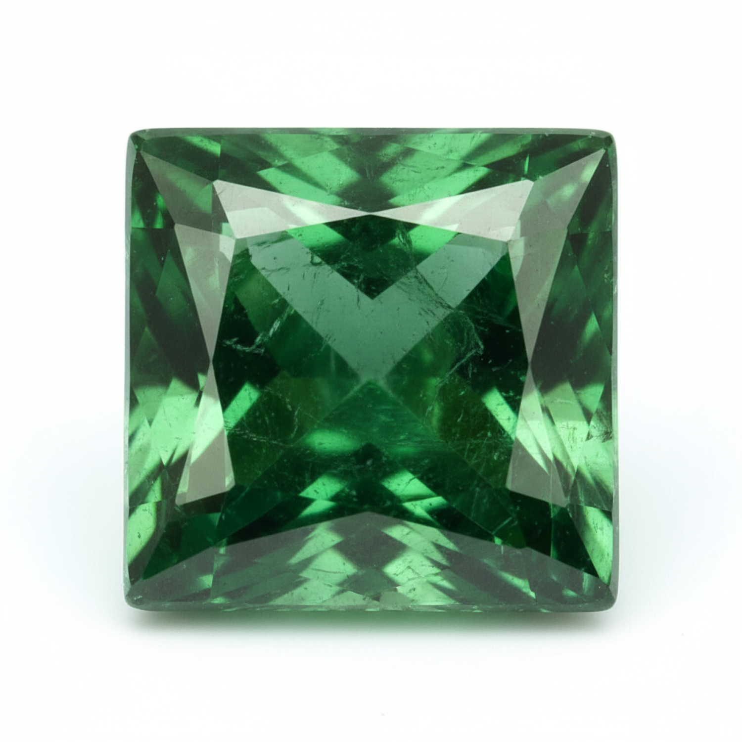 Emerald 1PC Large 10x10 MM Square Faceted Green Shine Precious Loose Gemstones Hoofdafbeelding