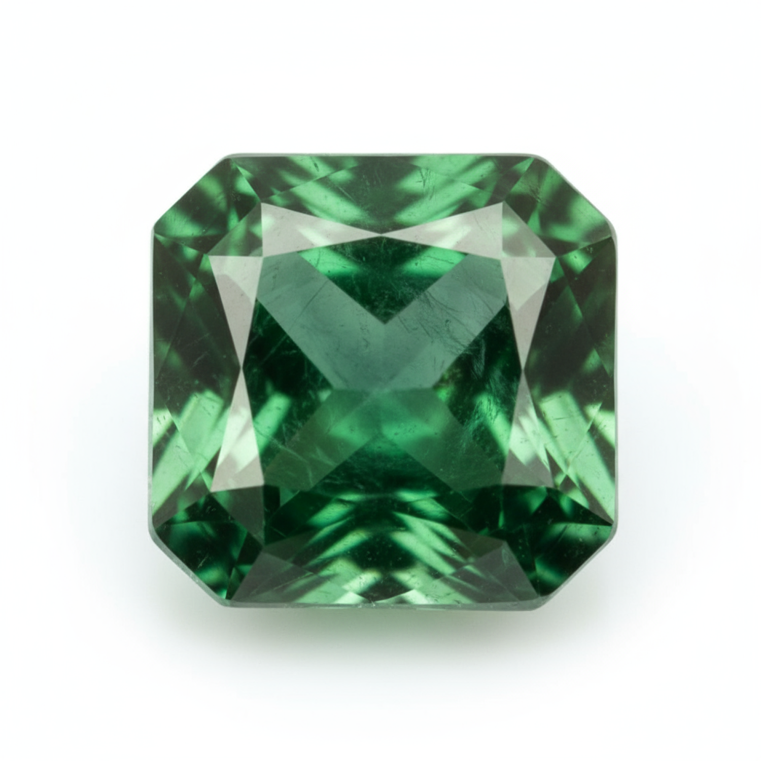 Emerald 1PC Large 10x10 MM Square Faceted Green Shine Precious Loose Gemstones Secundaire afbeelding