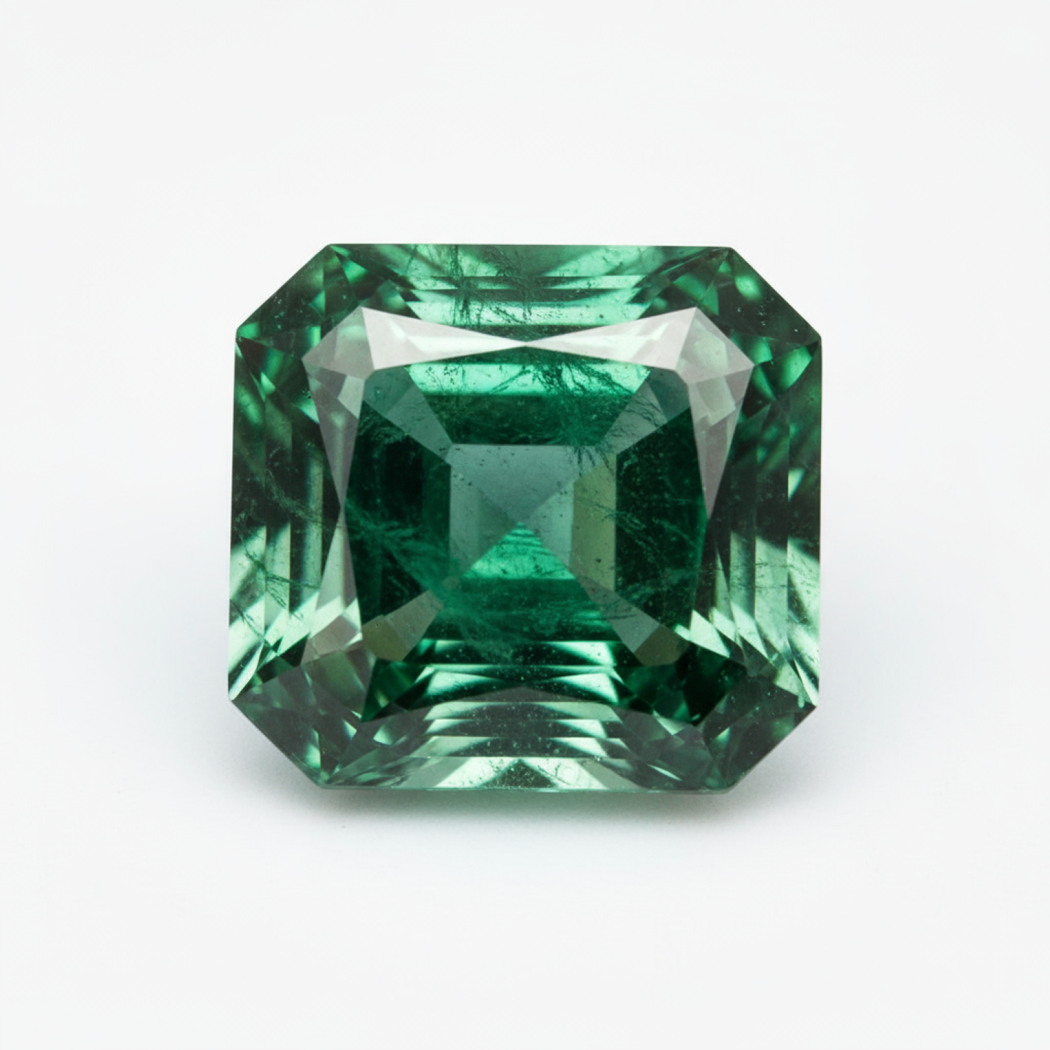 Emerald 1PC Large 11x11 MM Square Faceted Green Fine Precious Gems Sekundär produktbild