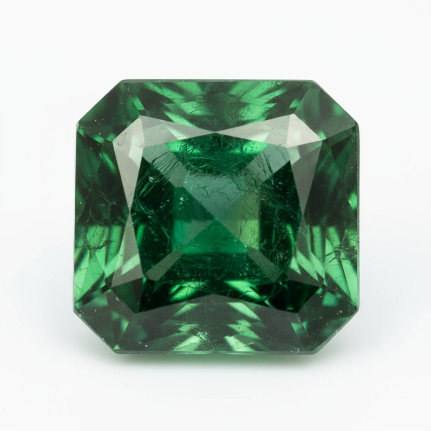 Emerald 1PC Large 12x12 MM Square Faceted Green High-Quality Precious Loose Gems Immagine secondaria del prodotto
