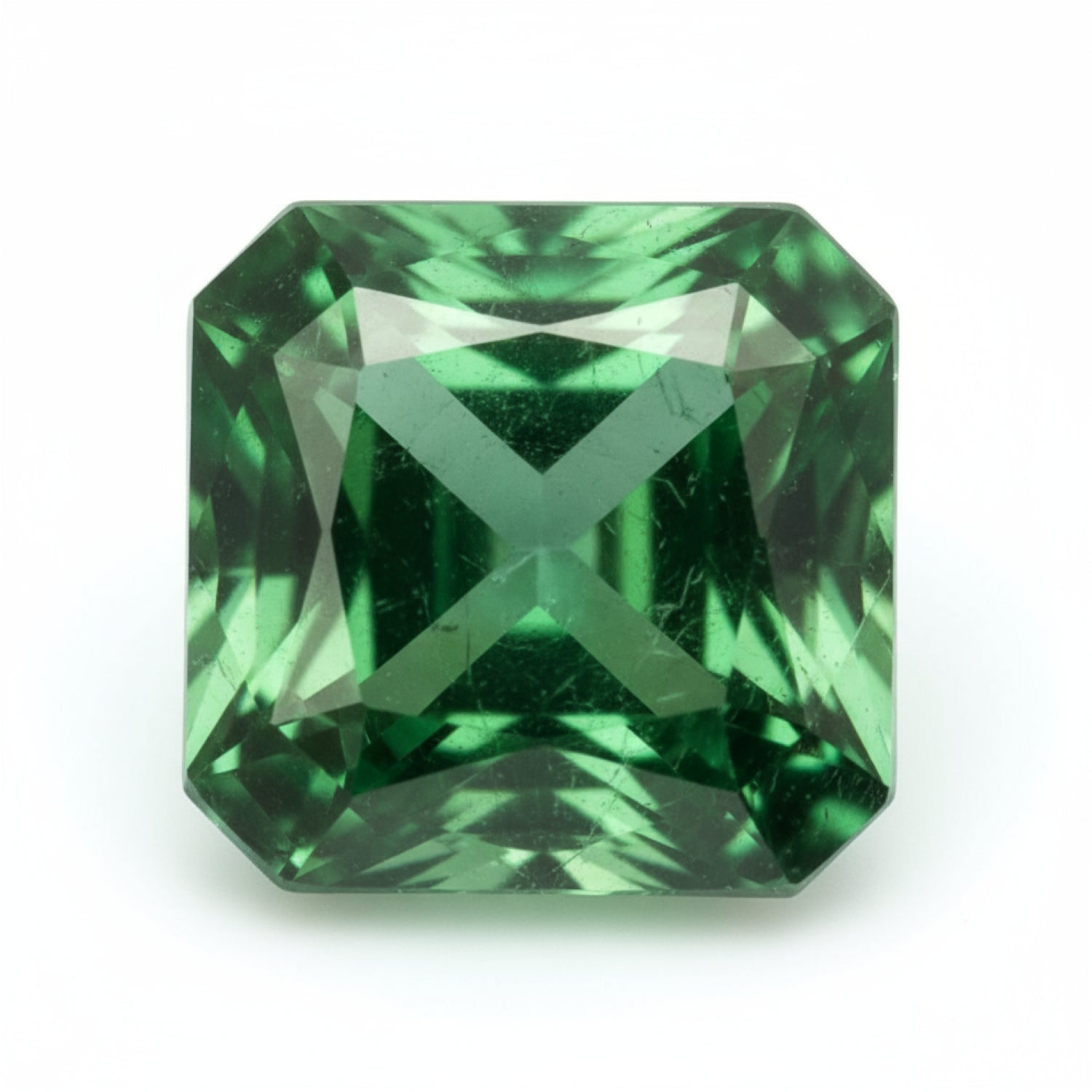 Emerald 1PC Chunky 15x15 MM Square Faceted Green Superior Precious Gems