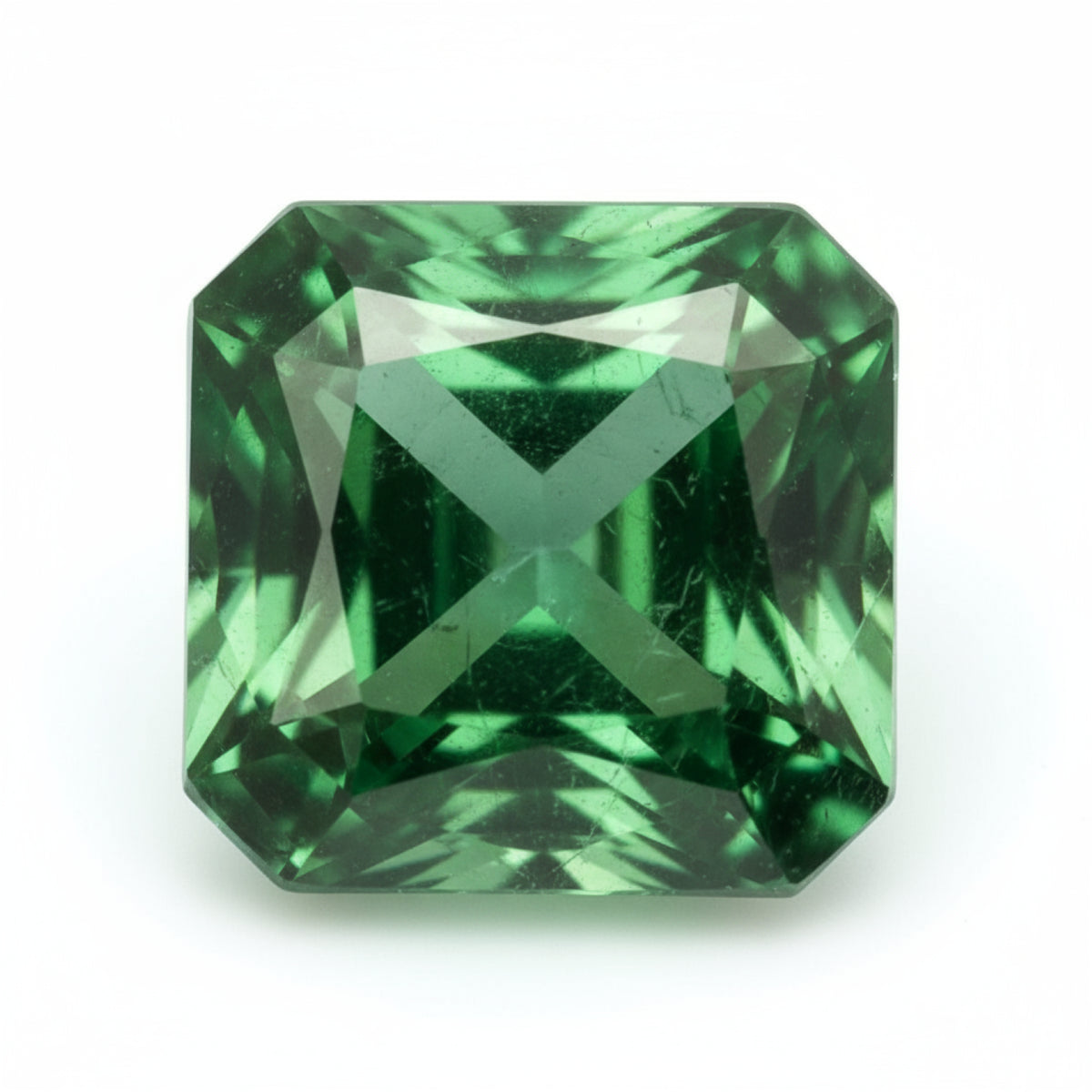 Emerald 1PC Chunky 15x15 MM Square Faceted Green Superior Precious Gems