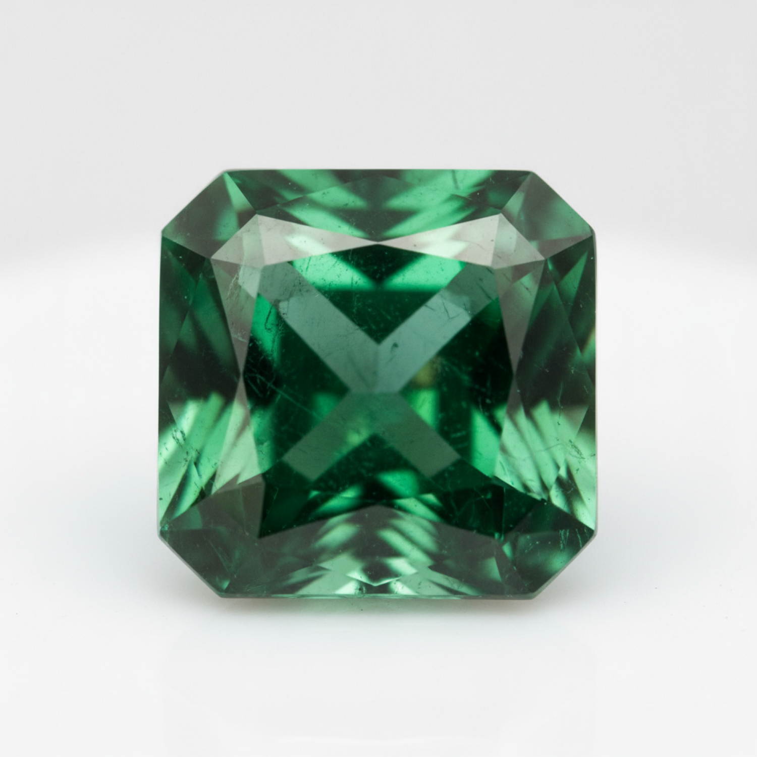 Emerald 1PC Chunky 15x15 MM Square Faceted Green Superior Precious Gems Sekundär produktbild