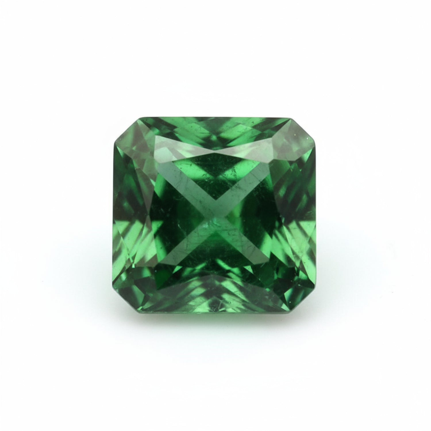 Emerald 10PC Tiny 3x3 MM Square Faceted Green Fiery Precious Gems