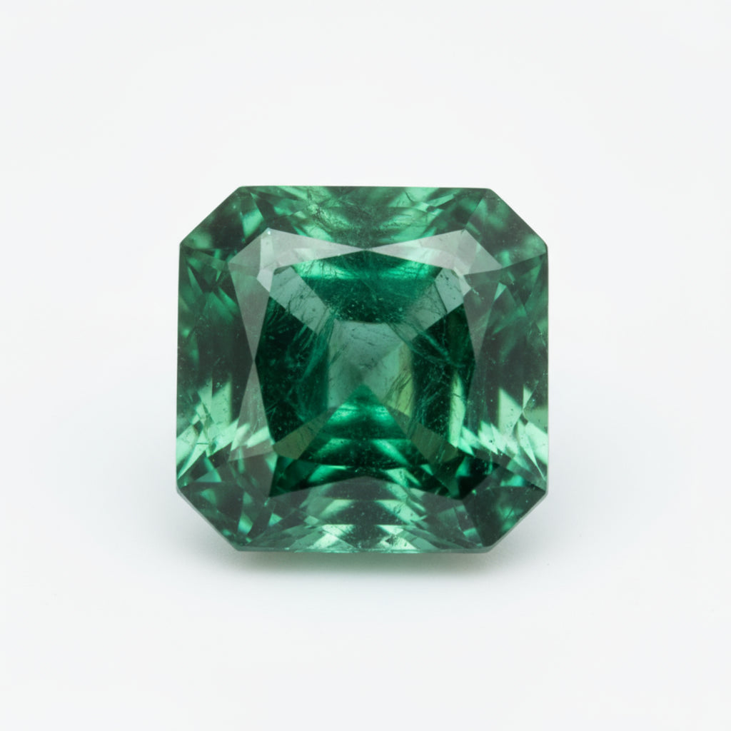 Emerald 1PC Tiny 5x5 MM Square Faceted Green Sparkling Precious Loose Gemstone