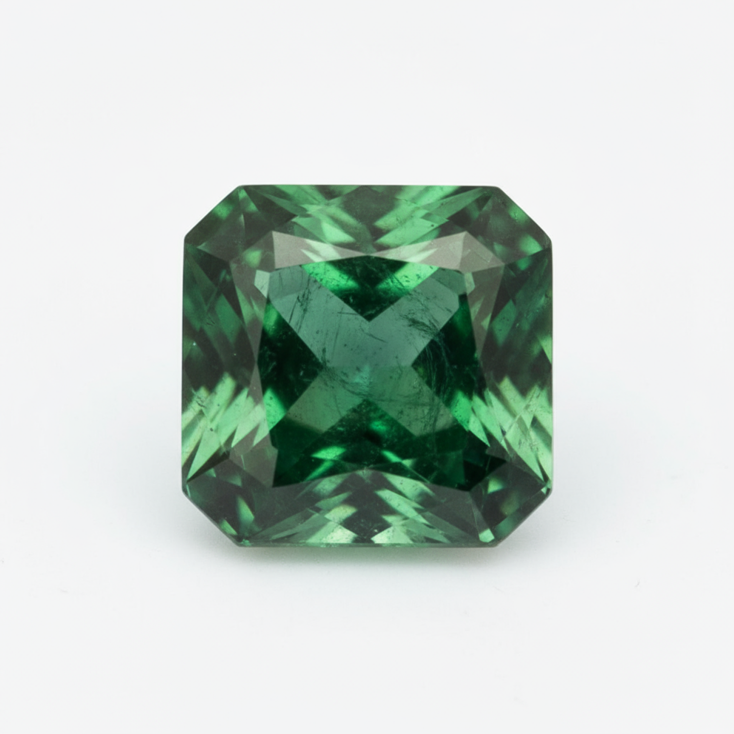 Emerald 1PC Tiny 6x6 MM Square Faceted Green Polished Precious Loose Gemstones Secundaire afbeelding
