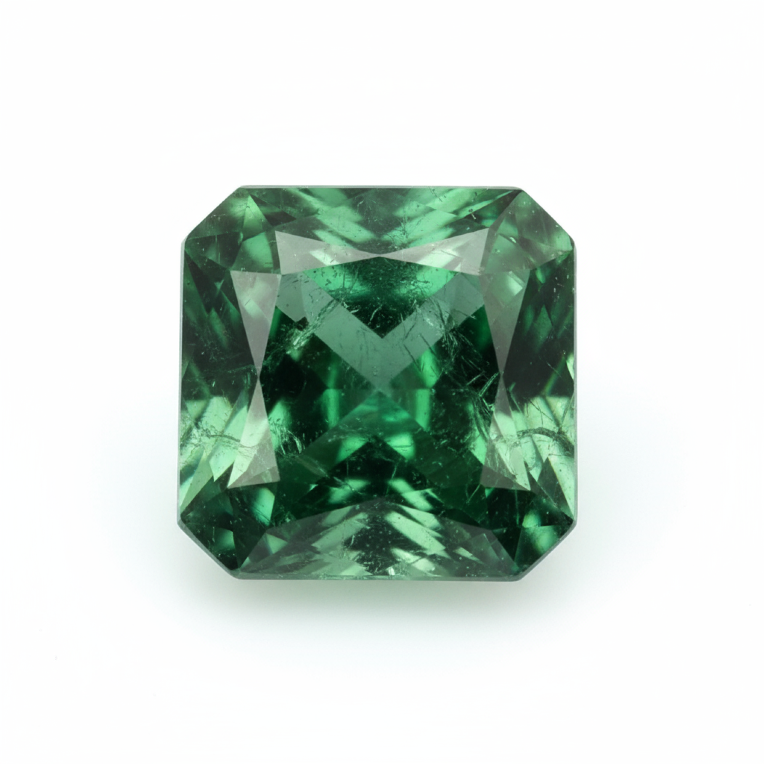 Emerald 1PC Small 7x7 MM Square Faceted Green Splendid Precious Gems Sekundär produktbild