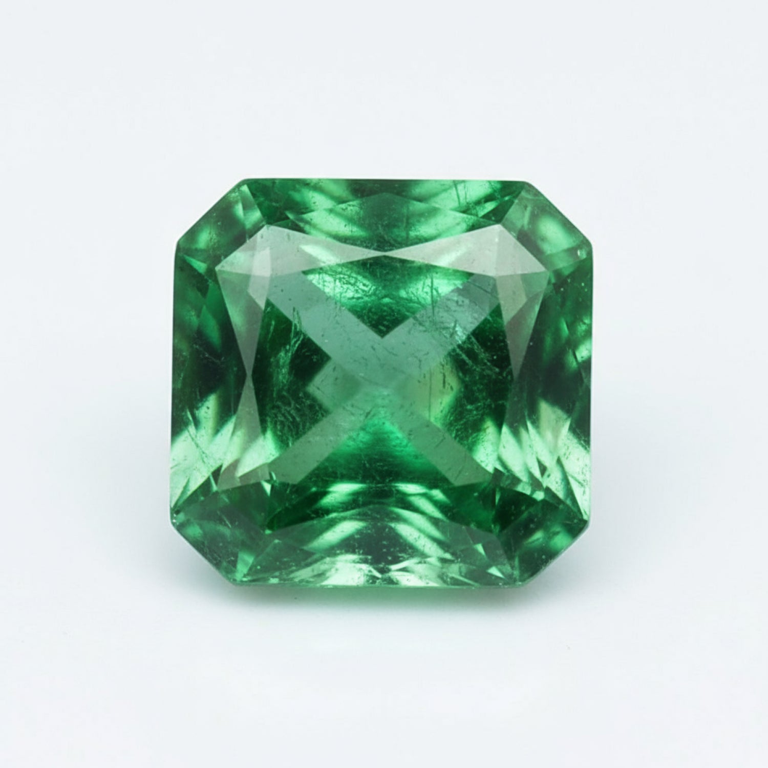Emerald 1PC Medium 9x9 MM Square Faceted Green Lustrous Precious Loose Gemstone