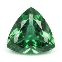 Emerald 1PC Large 10x10 MM Triangle Faceted Green Shine Precious Loose Gemstones