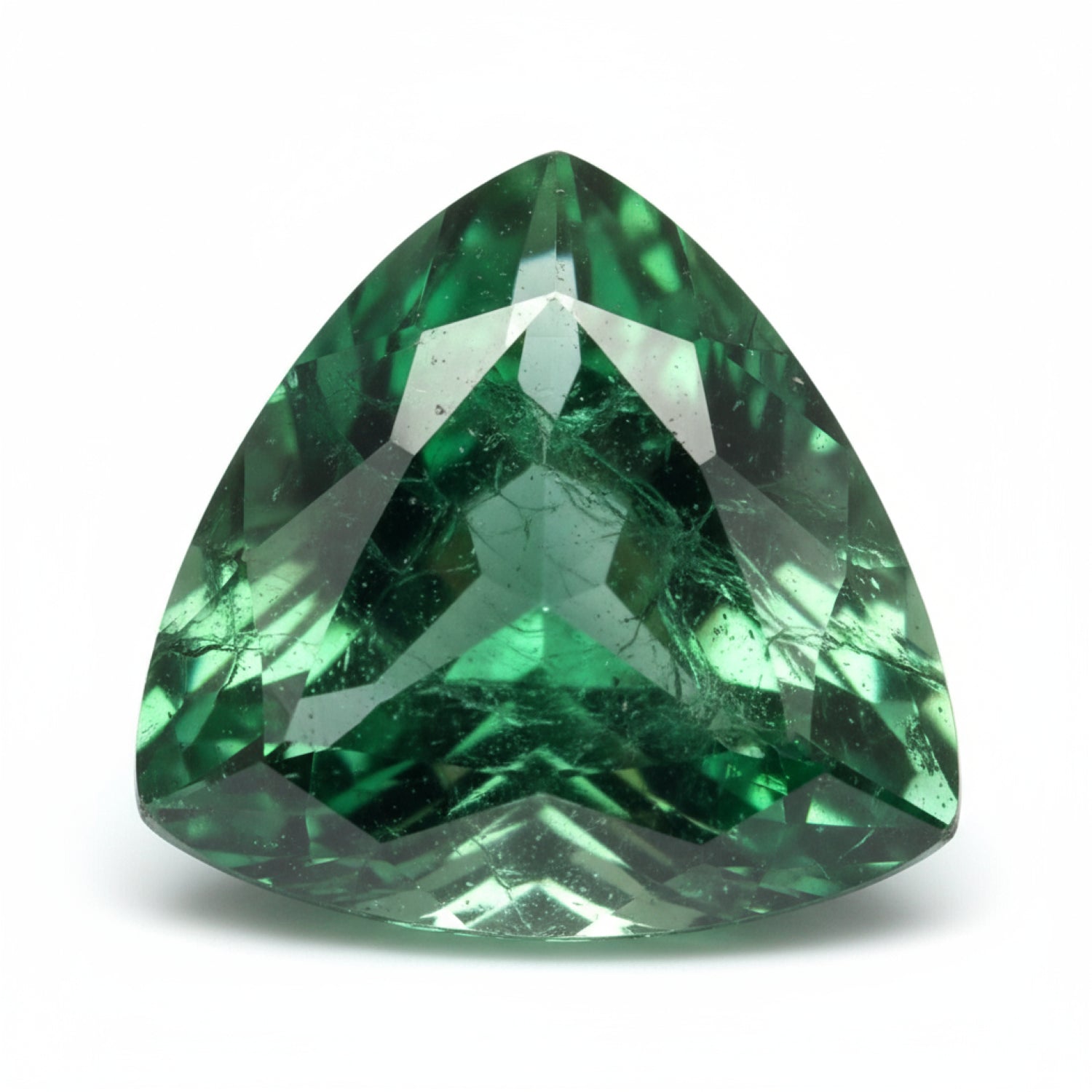 Emerald 1PC Large 11x11 MM Triangle Faceted Green Fine Precious Gems