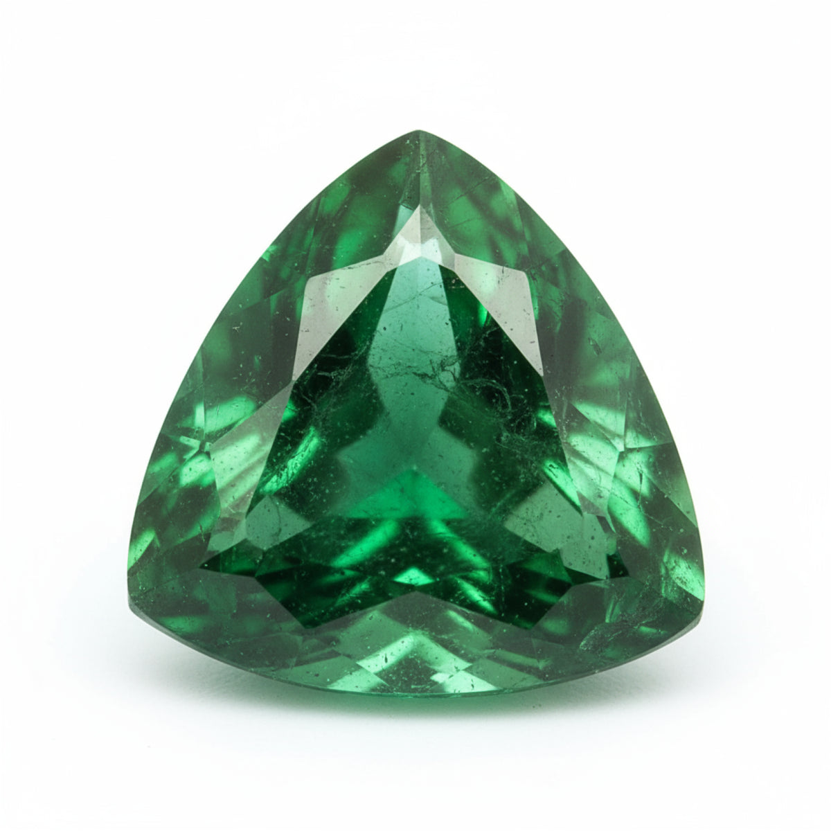 Emerald 1PC Large 12x12 MM Triangle Faceted Green High-Quality Precious Loose Gems