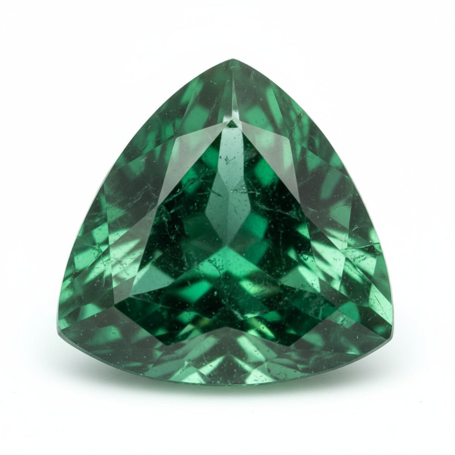 Emerald 1PC Large 12x12 MM Triangle Faceted Green High-Quality Precious Loose Gems