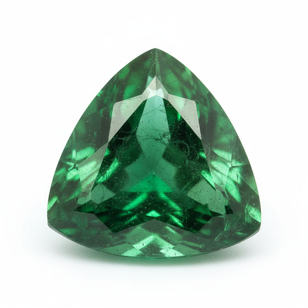Emerald 1PC Chunky 13x13 MM Triangle Faceted Green Natural Precious Loose Gemstone