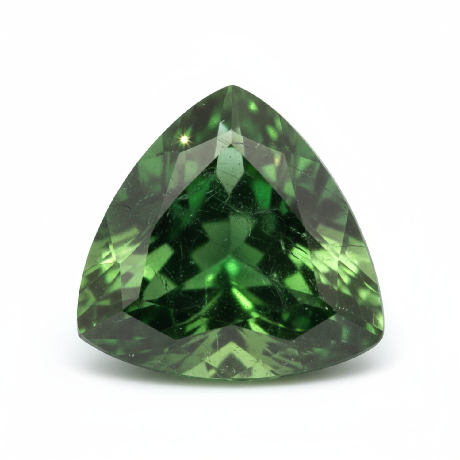 Emerald 1PC Chunky 13x13 MM Triangle Faceted Green Natural Precious Loose Gemstone Sekundär produktbild