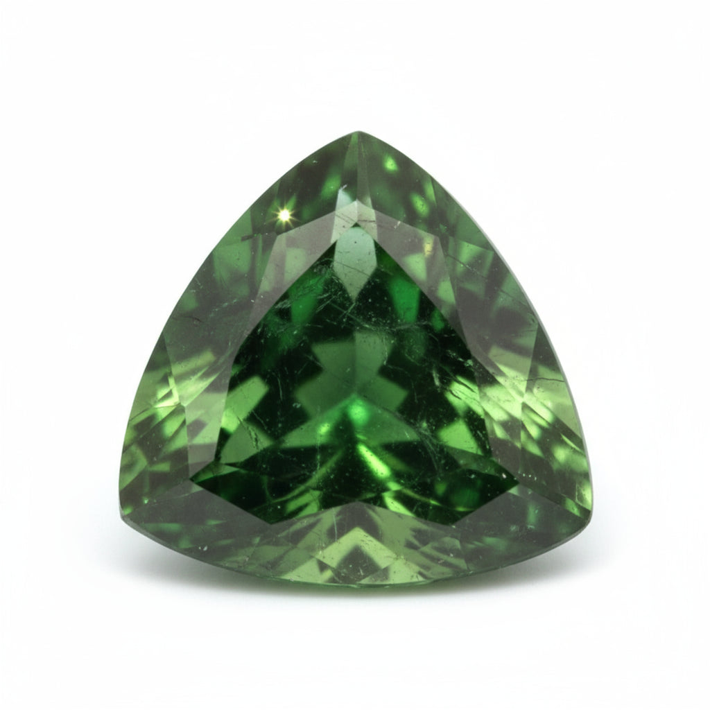 Emerald 1PC Chunky 13x13 MM Triangle Faceted Green Natural Precious Loose Gemstone