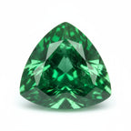 Emerald 1PC Chunky 14x14 MM Triangle Faceted Green Genuine Precious Loose Gemstones