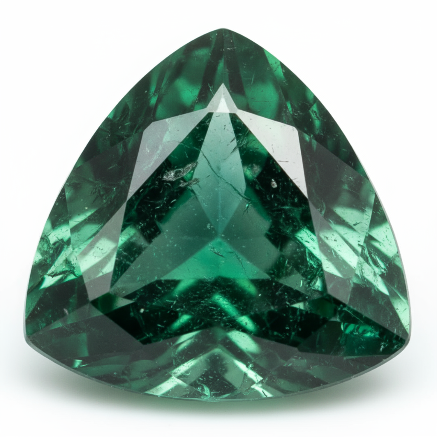 Emerald 1PC Chunky 16x16 MM Triangle Faceted Green Pure Precious Loose Gems Главное изображение товара