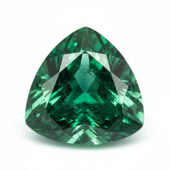 Emerald 1PC Chunky 16x16 MM Triangle Faceted Green Pure Precious Loose Gems