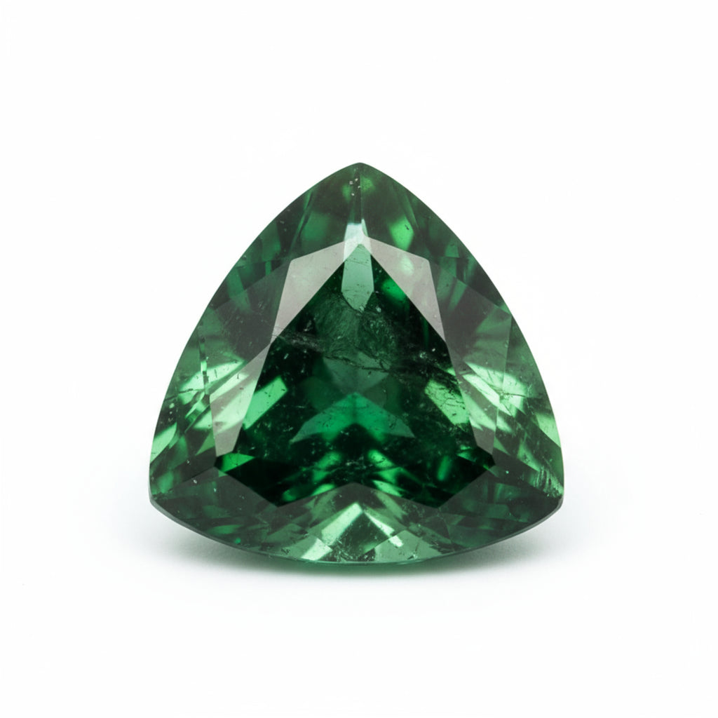 Emerald 10PC Tiny 3x3 MM Triangle Faceted Green Fiery Precious Gems
