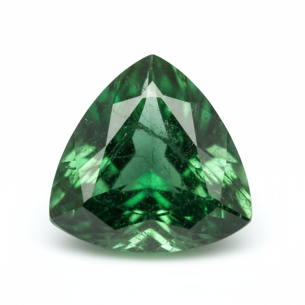 Emerald 10PC Tiny 3x3 MM Triangle Faceted Green Fiery Precious Gems