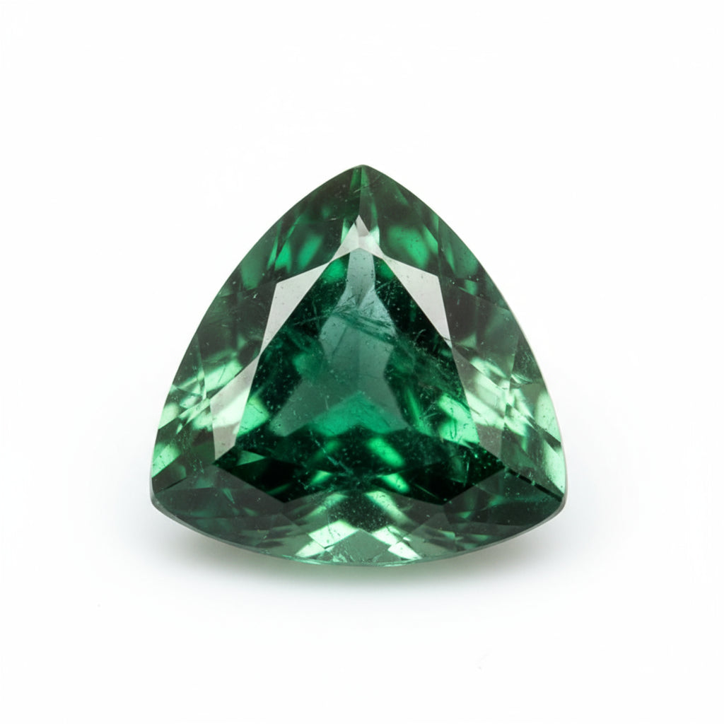 Emerald 10PC Tiny 4x4 MM Triangle Faceted Green Brilliant Precious Loose Gems