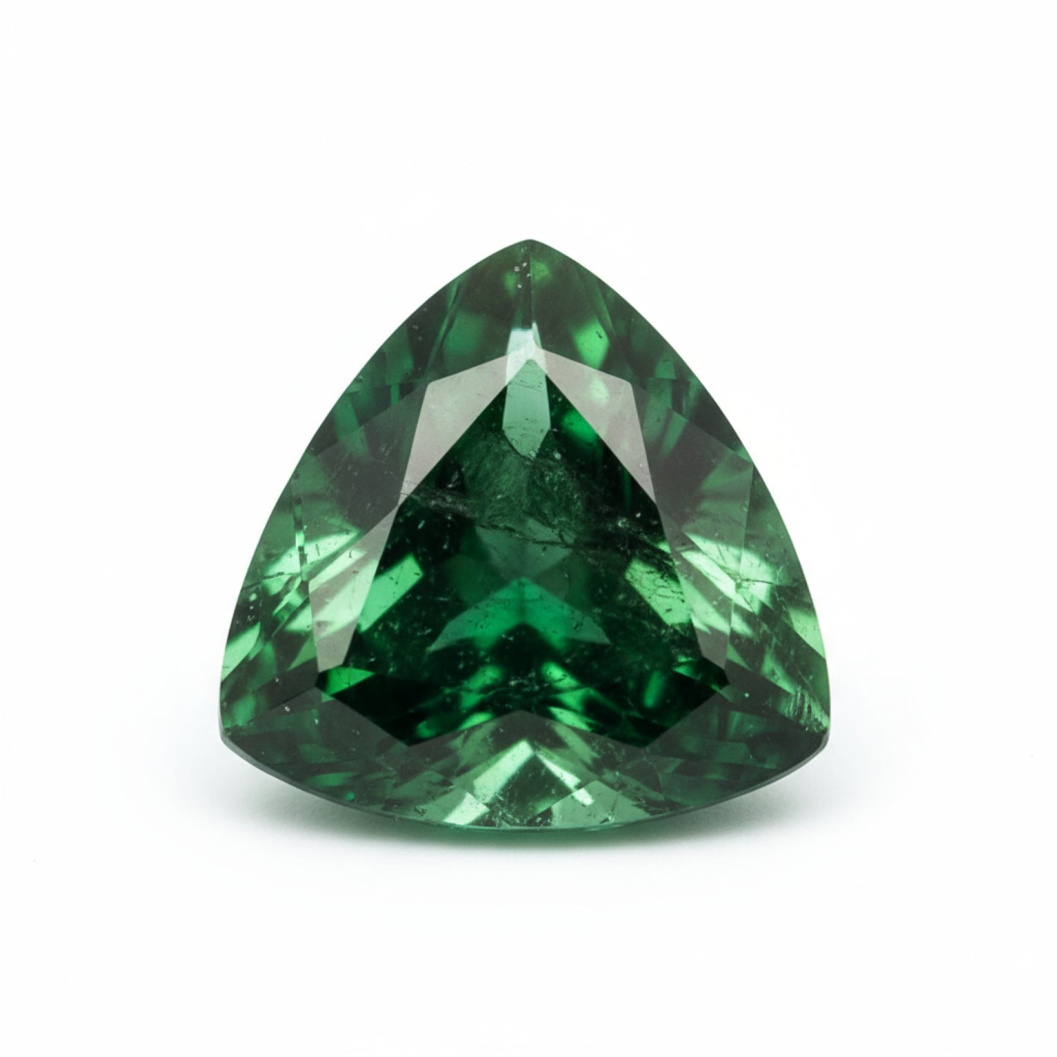 Emerald 1PC Tiny 6x6 MM Triangle Faceted Green Polished Precious Loose Gemstones