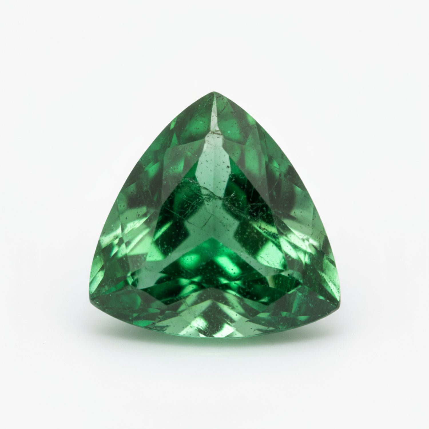 Emerald 1PC Tiny 6x6 MM Triangle Faceted Green Polished Precious Loose Gemstones