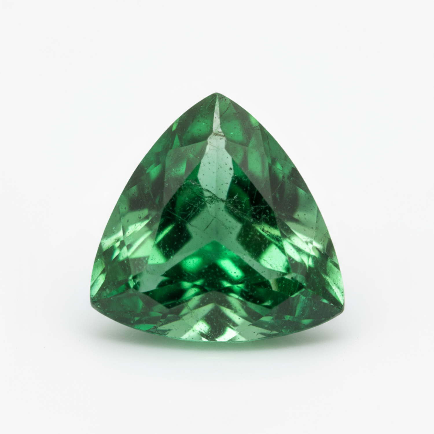 Emerald 1PC Tiny 6x6 MM Triangle Faceted Green Polished Precious Loose Gemstones Secundaire afbeelding