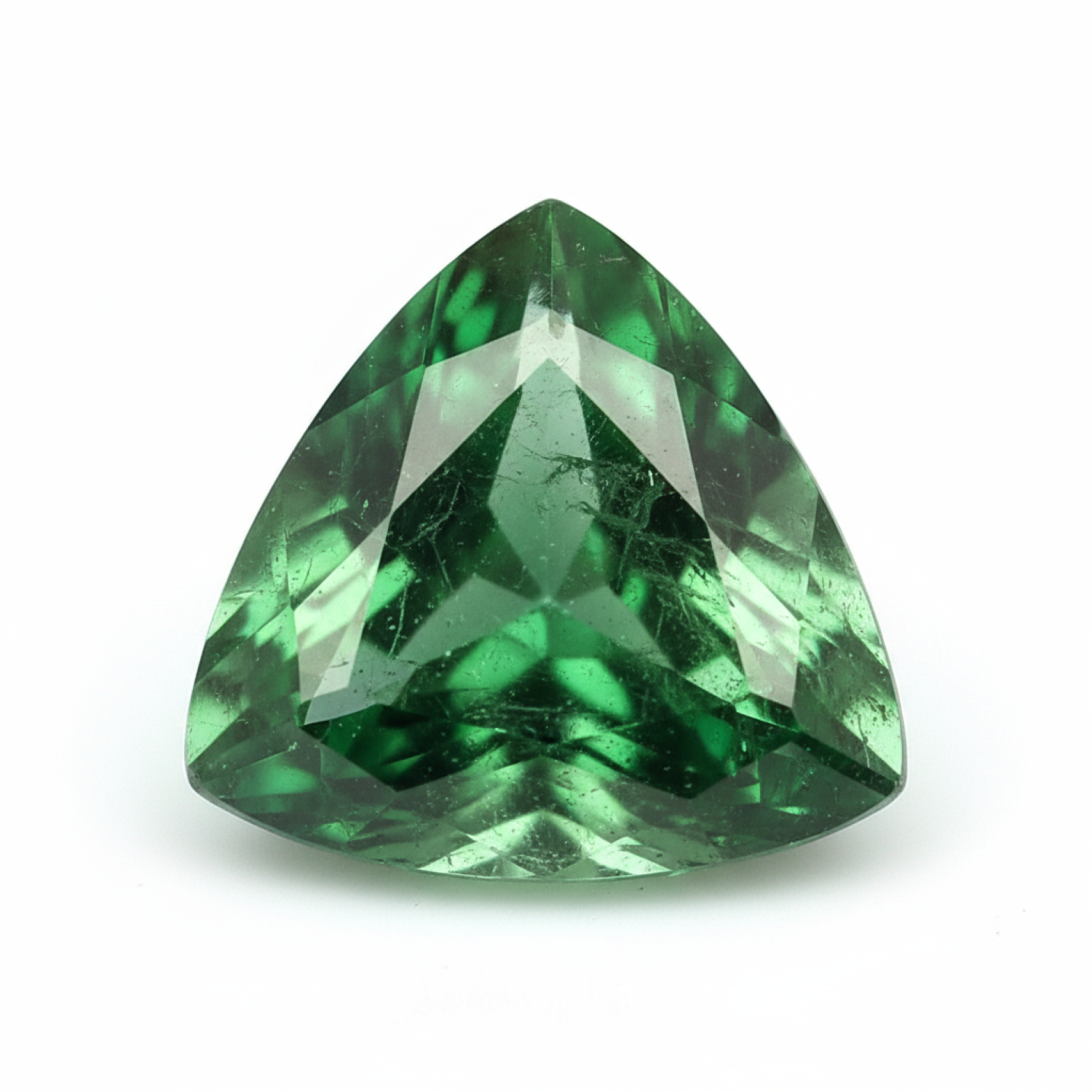 Emerald 1PC Small 7x7 MM Triangle Faceted Green Splendid Precious Gems Huvudsaklig produktbild