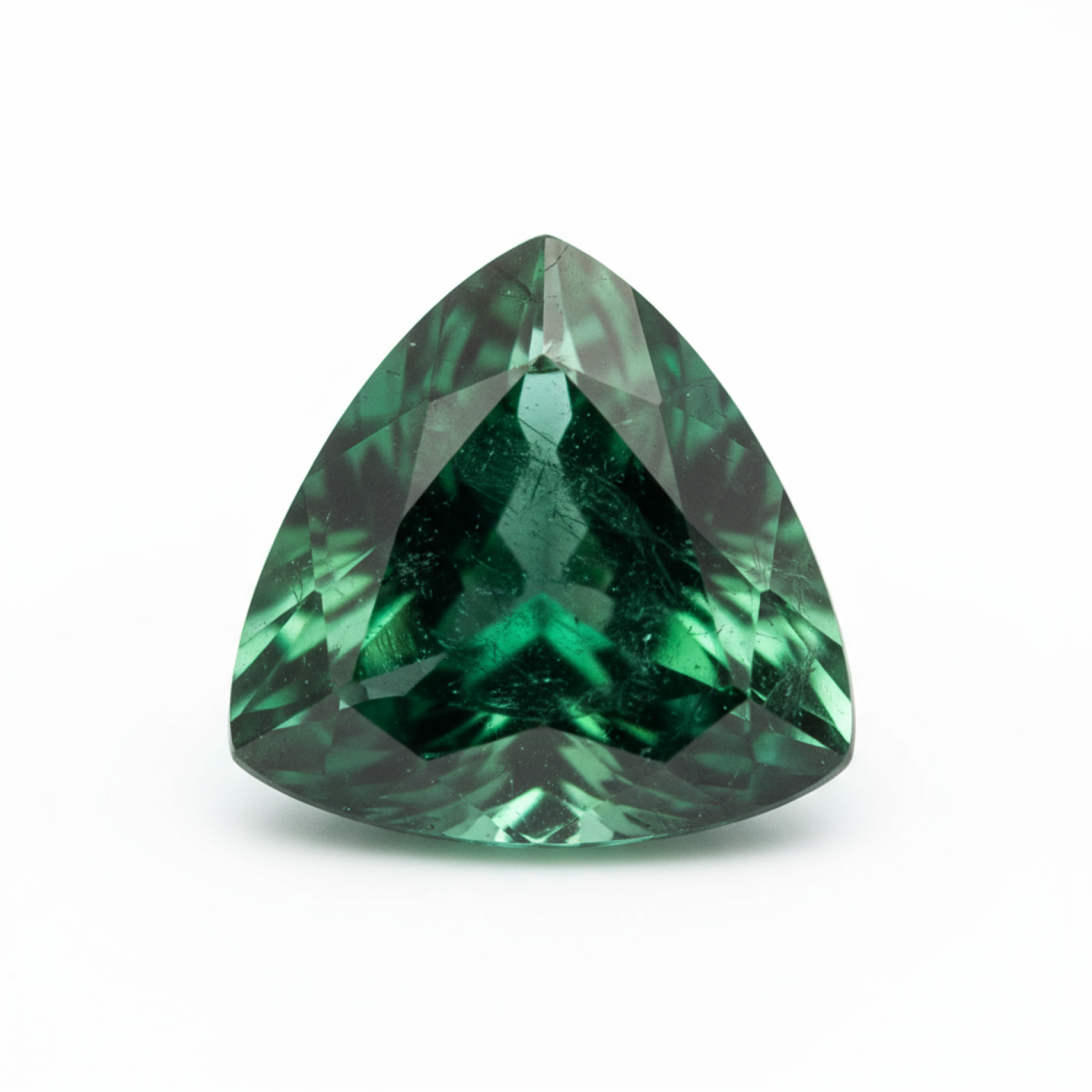 Emerald 1PC Small 7x7 MM Triangle Faceted Green Splendid Precious Gems Sekundär produktbild