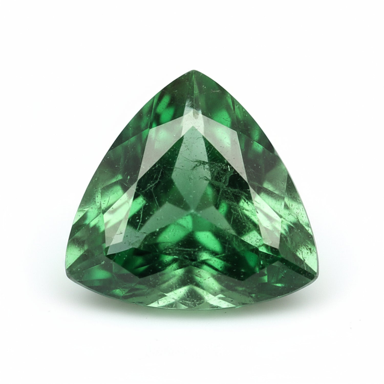 Emerald 1PC Medium 9x9 MM Triangle Faceted Green Lustrous Precious Loose Gemstone