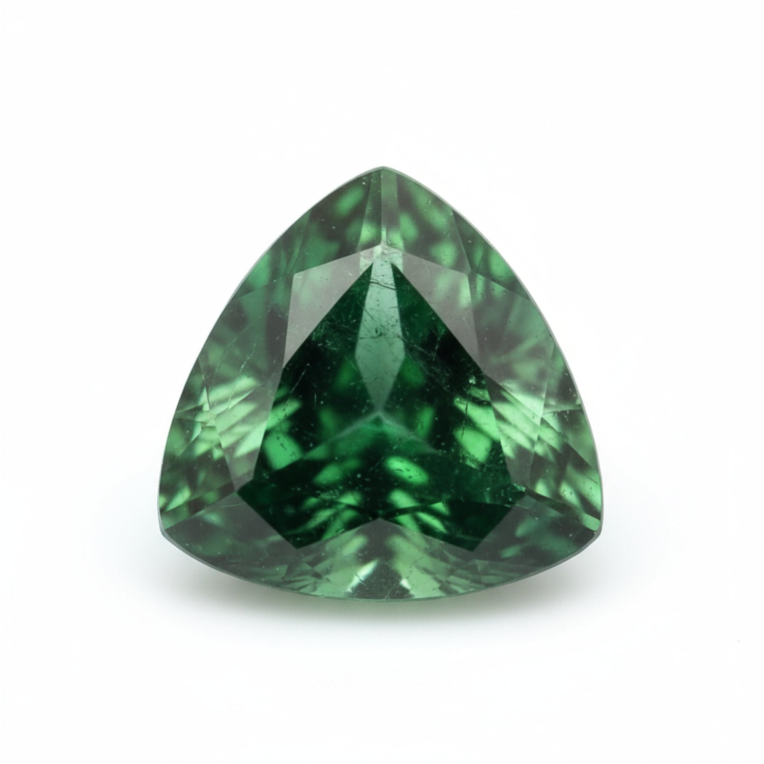 Emerald 1PC Medium 9x9 MM Triangle Faceted Green Lustrous Precious Loose Gemstone