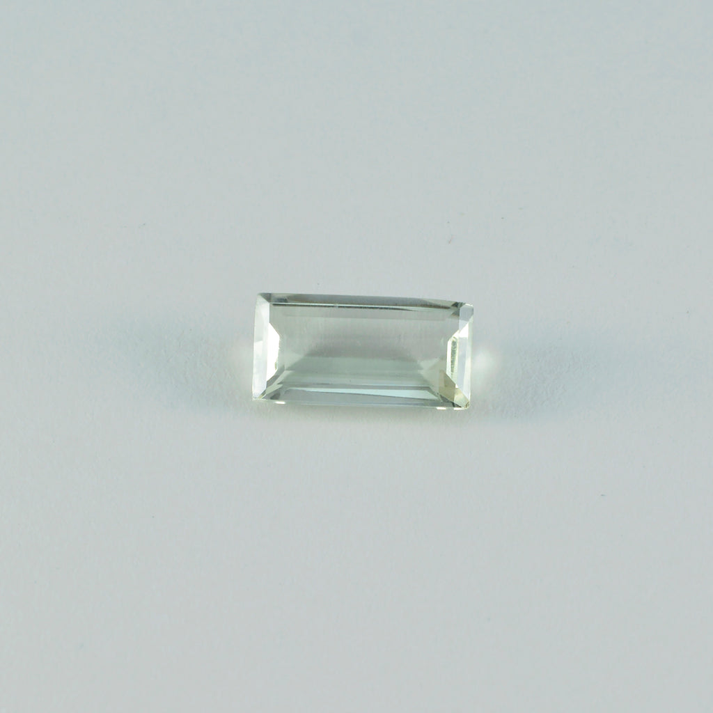 Green Amethyst 1PC Small 6x12 MM Baguette Faceted Green Luster Semi Precious Loose Gemstones