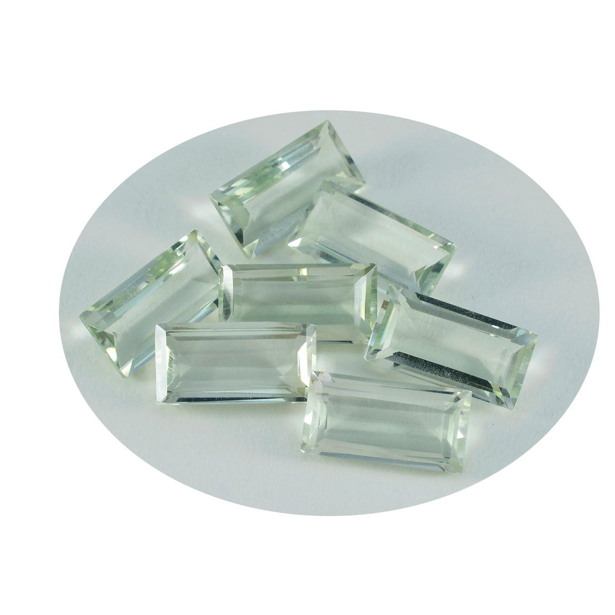 Green Amethyst 1PC Tiny 3x6 MM Baguette Faceted Green Sparkling Semi Precious Gems Immagine secondaria del prodotto