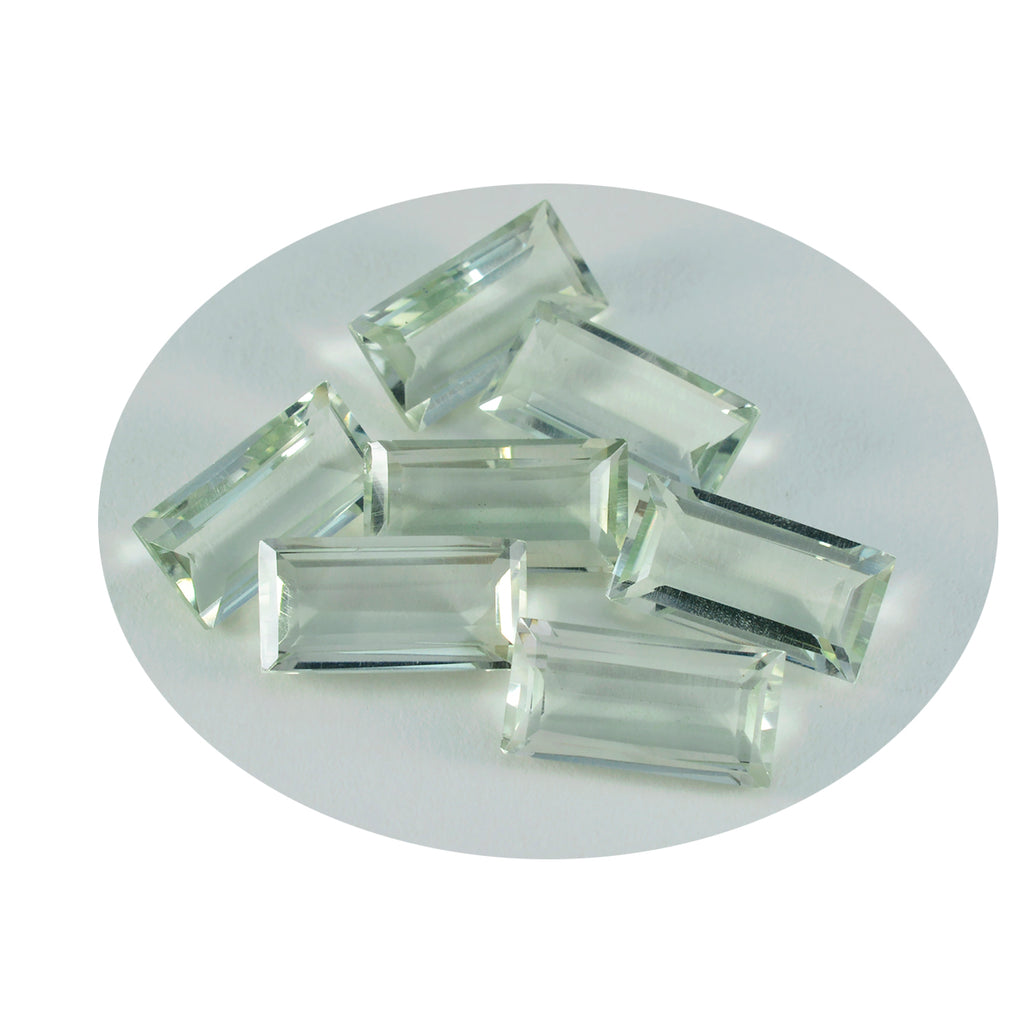 Green Amethyst 1PC Tiny 4x8 MM Baguette Faceted Green Polished Semi Precious Loose Gems