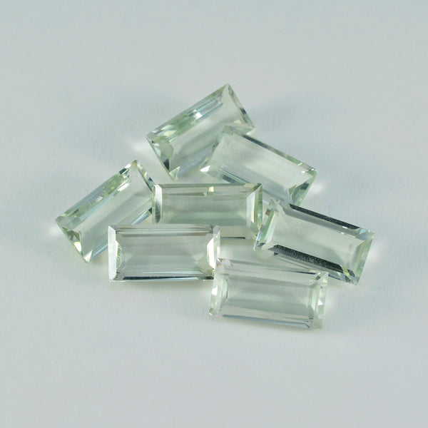 Green Amethyst 1PC Small 5x10 MM Baguette Faceted Green Splendid Semi Precious Loose Gemstone