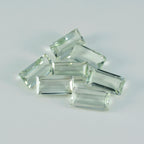 Green Amethyst 1PC Medium 7x14 MM Baguette Faceted Green Lustrous Semi Precious Gems