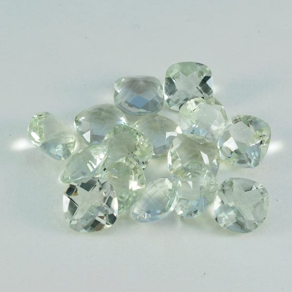 Green Amethyst 1PC Large 11x11 MM Cushion Faceted Green Fine Semi Precious Gems