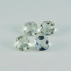 Green Amethyst 1PC Chunky 13x13 MM Cushion Faceted Green Natural Semi Precious Loose Gemstone