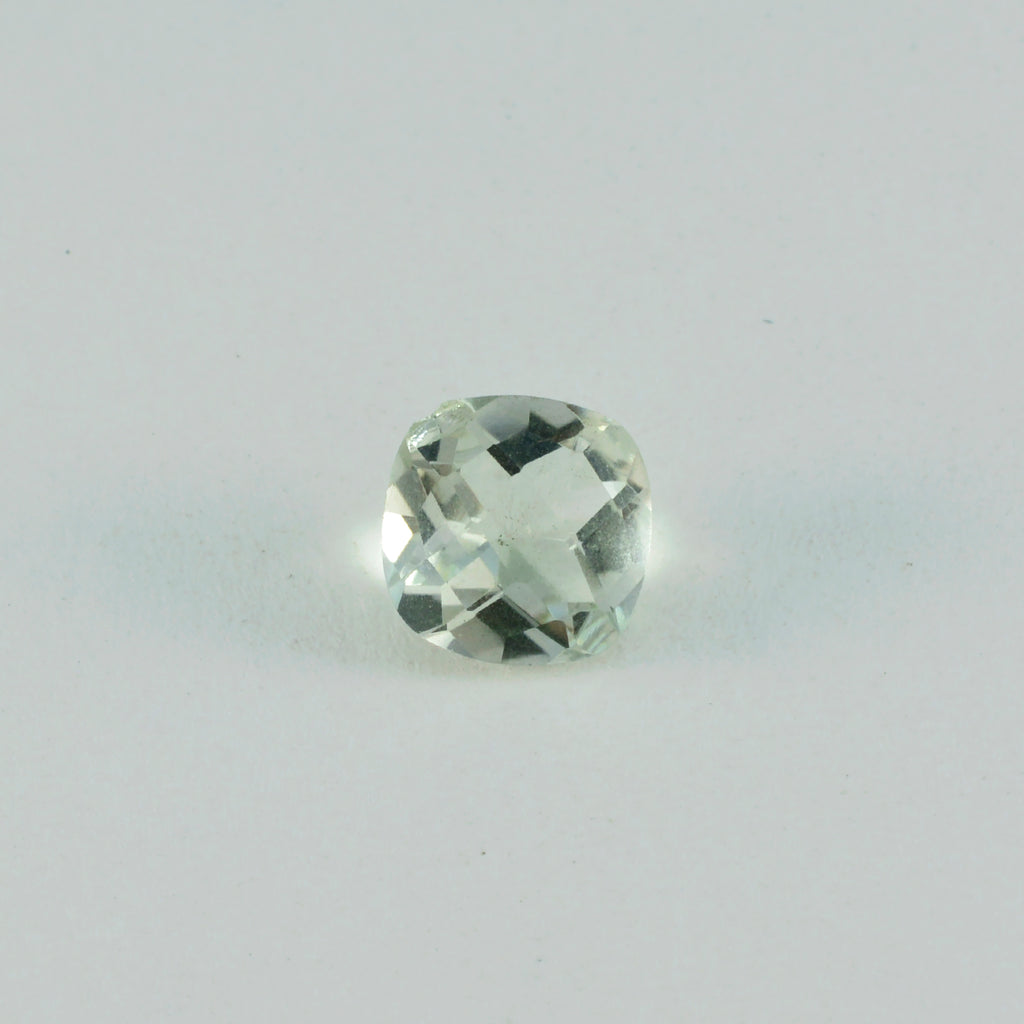 Green Amethyst 1PC Chunky 16x16 MM Cushion Faceted Green Pure Semi Precious Loose Gems