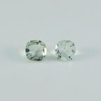 Green Amethyst 1PC Tiny 6x6 MM Cushion Faceted Green Polished Semi Precious Loose Gemstones